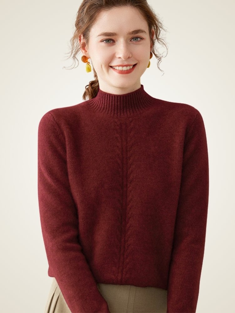 Callena - Mock Neck Cashmere Sweater