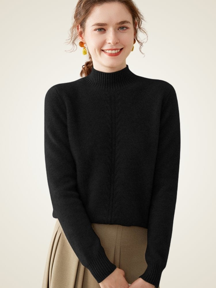 Callena - Mock Neck Cashmere Sweater