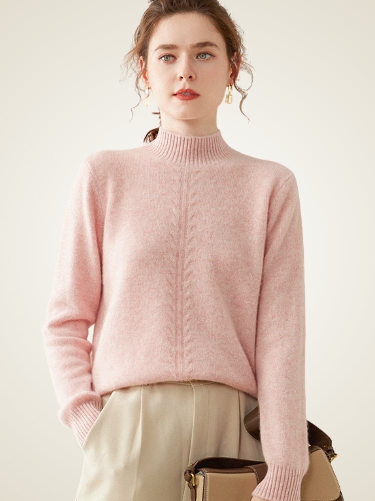 Callena - Mock Neck Cashmere Sweater