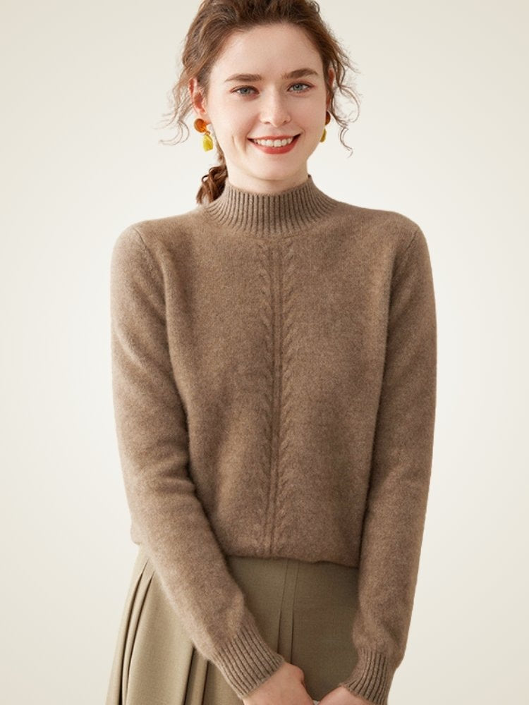 Callena - Mock Neck Cashmere Sweater