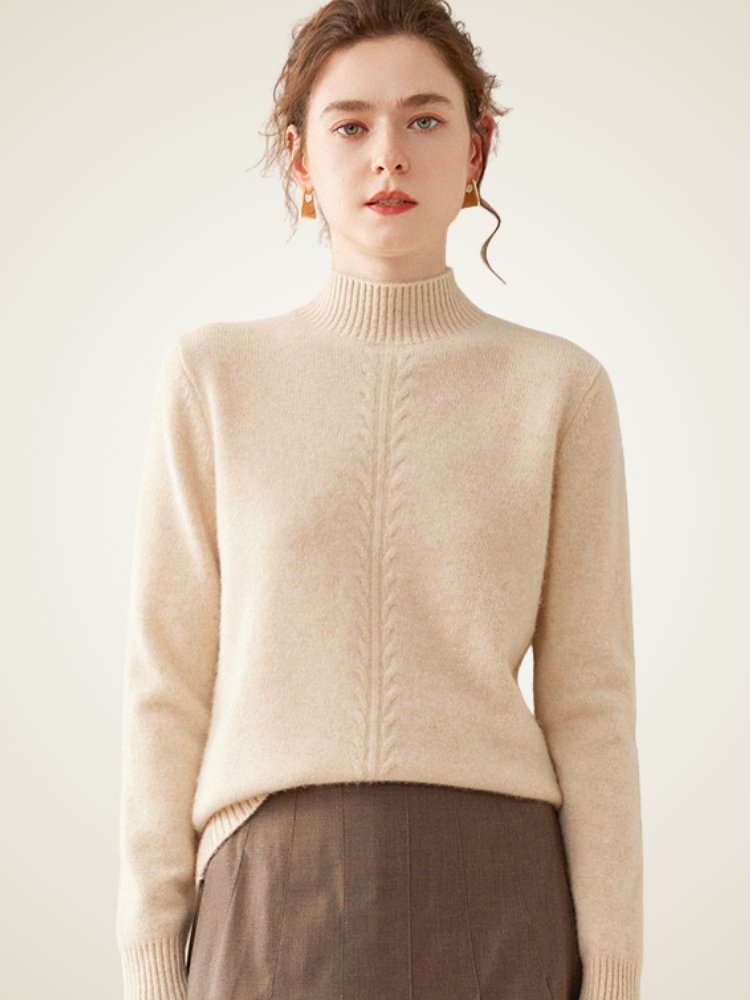 Callena - Mock Neck Cashmere Sweater