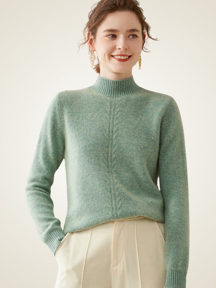 Callena - Mock Neck Cashmere Sweater