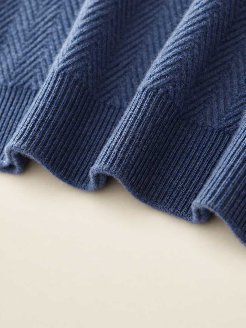 Thomas - Blue Crewneck Cashmere Sweater | The Cashmere Studio
