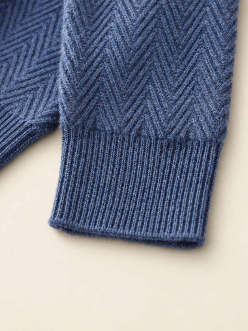 Thomas - Blue Crewneck Cashmere Sweater | The Cashmere Studio