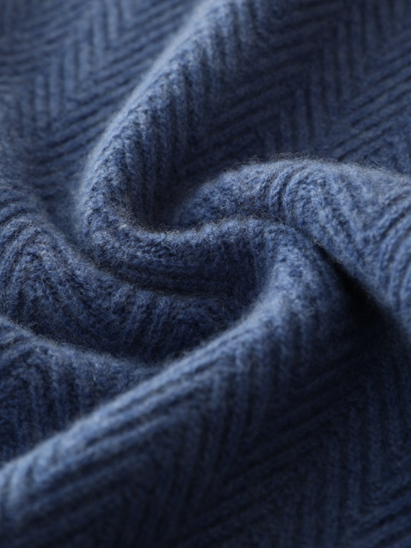 Thomas - Blue Crewneck Cashmere Sweater | The Cashmere Studio