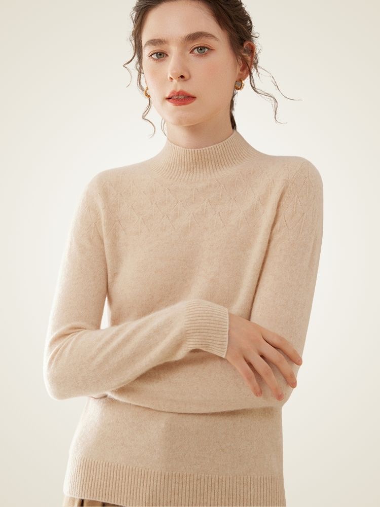 Uvelisse - Mock Neck Sweater | The Cashmere Studio