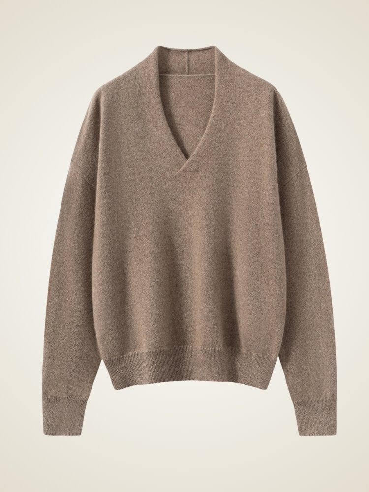 Miravelle - V-neck Cashmere Sweater | The Cashmere Studio