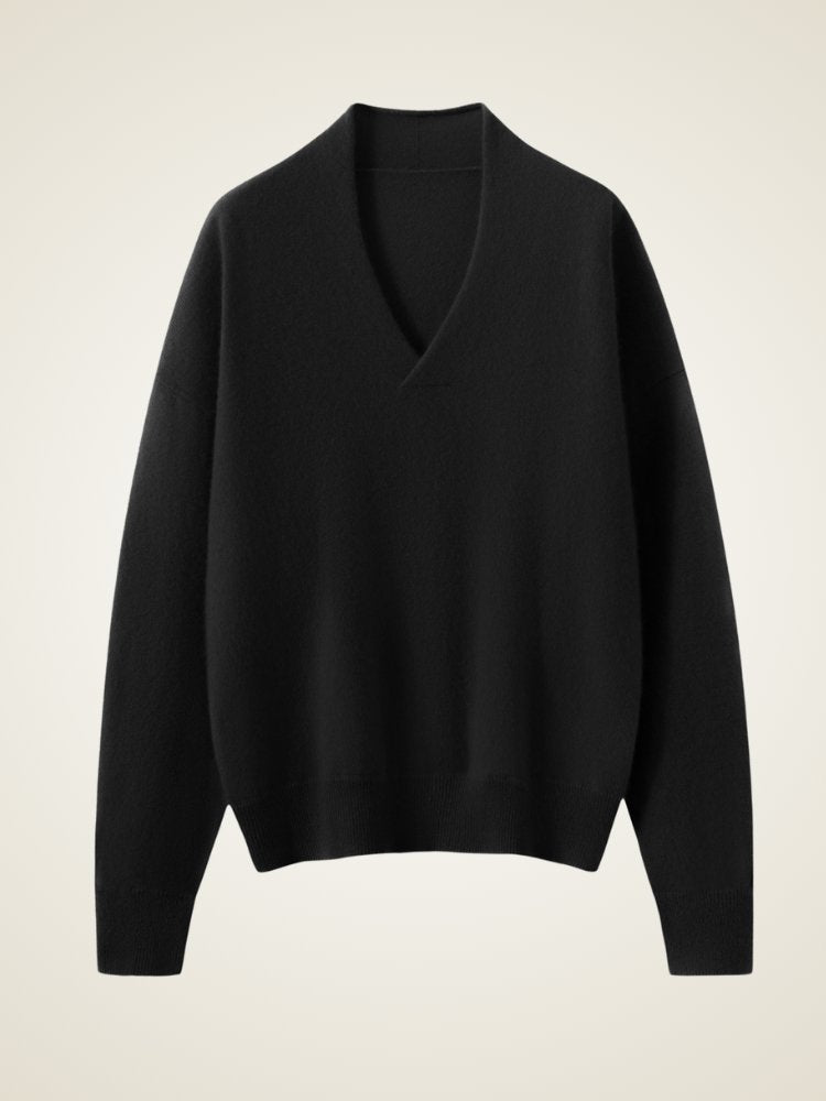 Miravelle - V-neck Cashmere Sweater | The Cashmere Studio