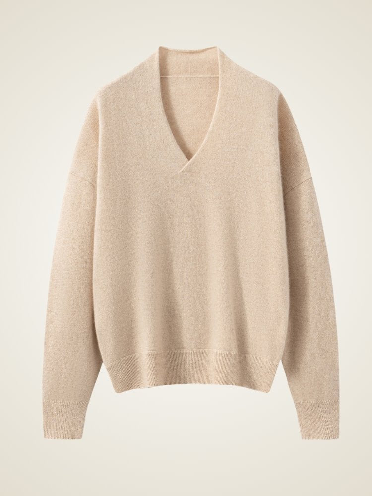 Miravelle - V-neck Cashmere Sweater | The Cashmere Studio