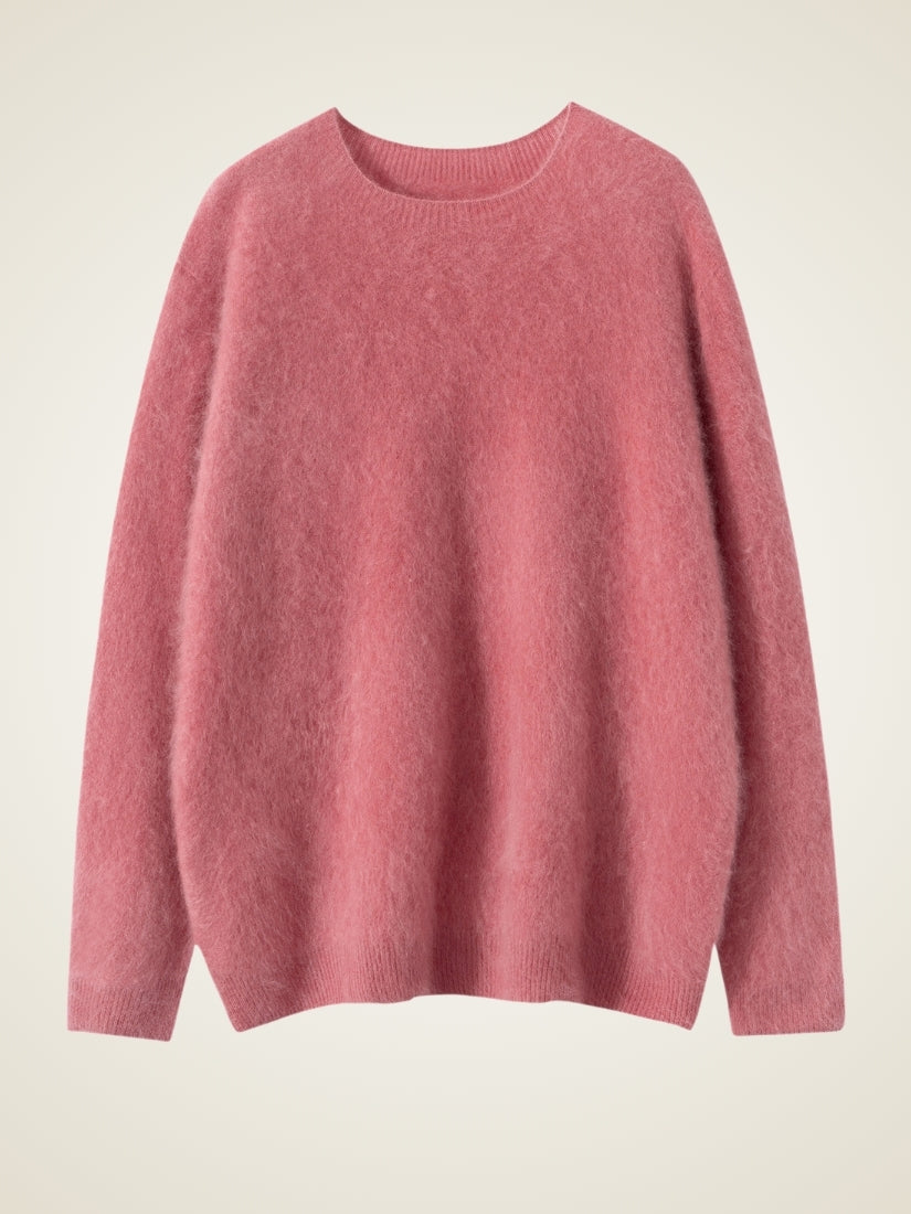 Vanoria - Rose Gold Brushed Cashmere Sweater | The Cashmere Studio