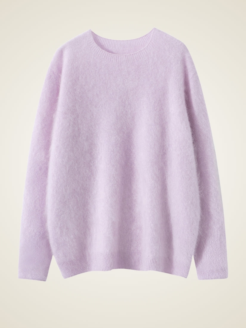 Vanoria - Lavender Brushed Cashmere Sweater | The Cashmere Studio