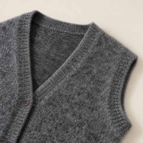 Venyra — V-Neck Cashmere Vest | The Cashmere Studio