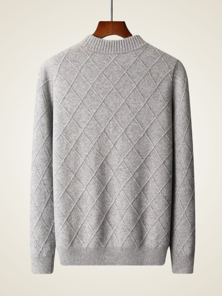 Vincent - Light Gray Crewneck Cashmere Sweater | The Cashmere Studio