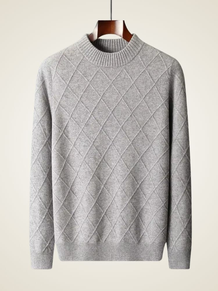 Vincent - Light Gray Crewneck Cashmere Sweater | The Cashmere Studio