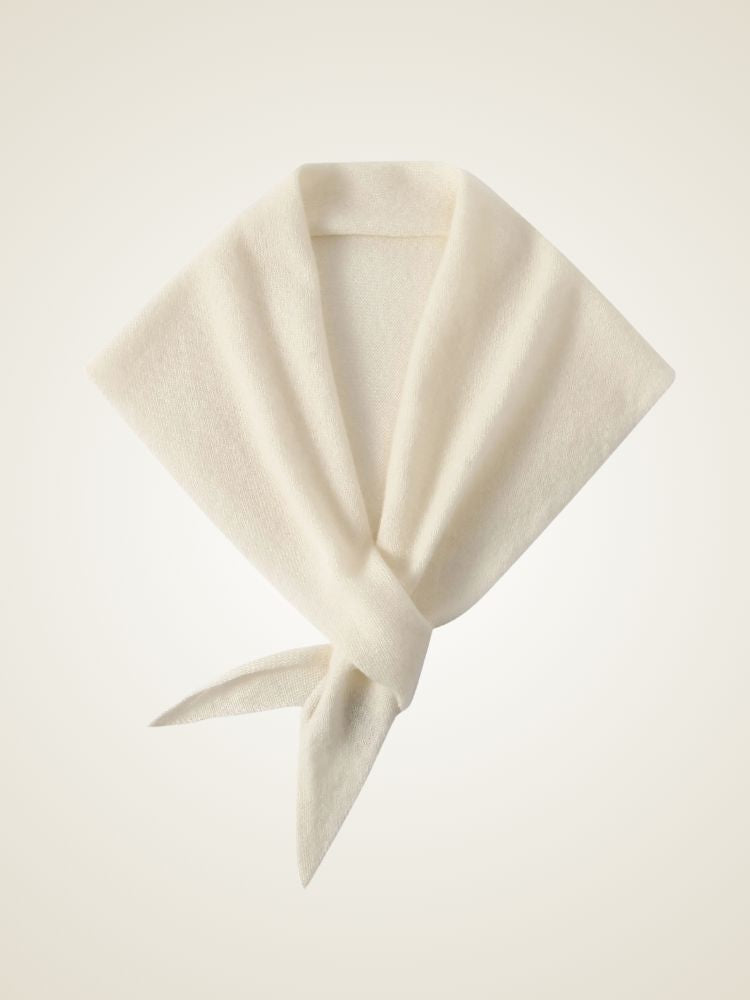 Kennedy - White Wrap Cashmere Scarf | The Cashmere Studio