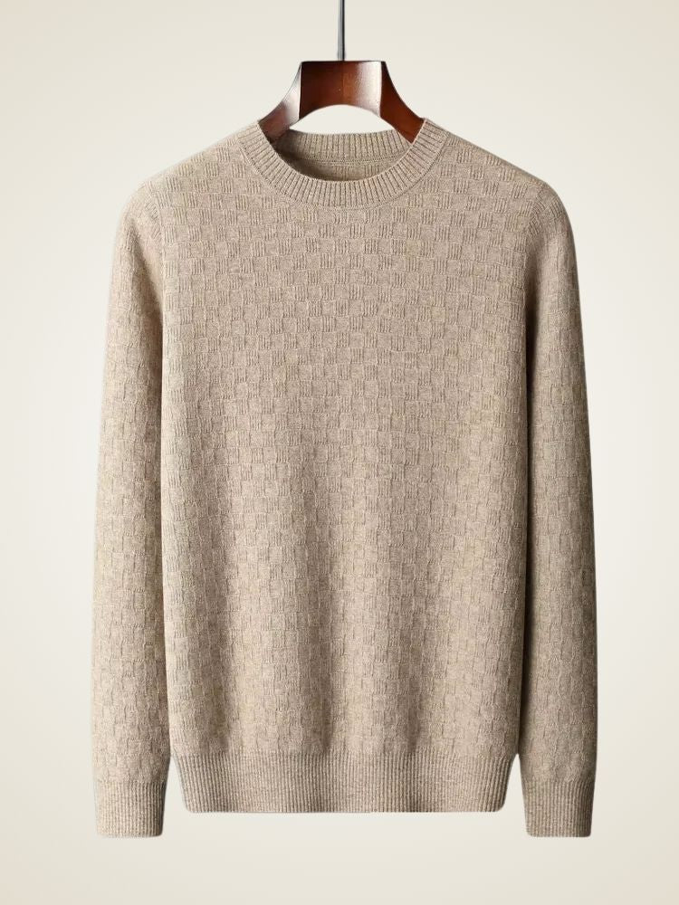 William - Camel Crewneck Cashmere Sweater | The Cashmere Studio