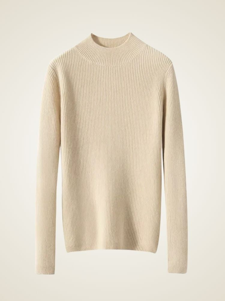 Lily - Mock Neck Cashmere Sweater | The Cashmere Studio