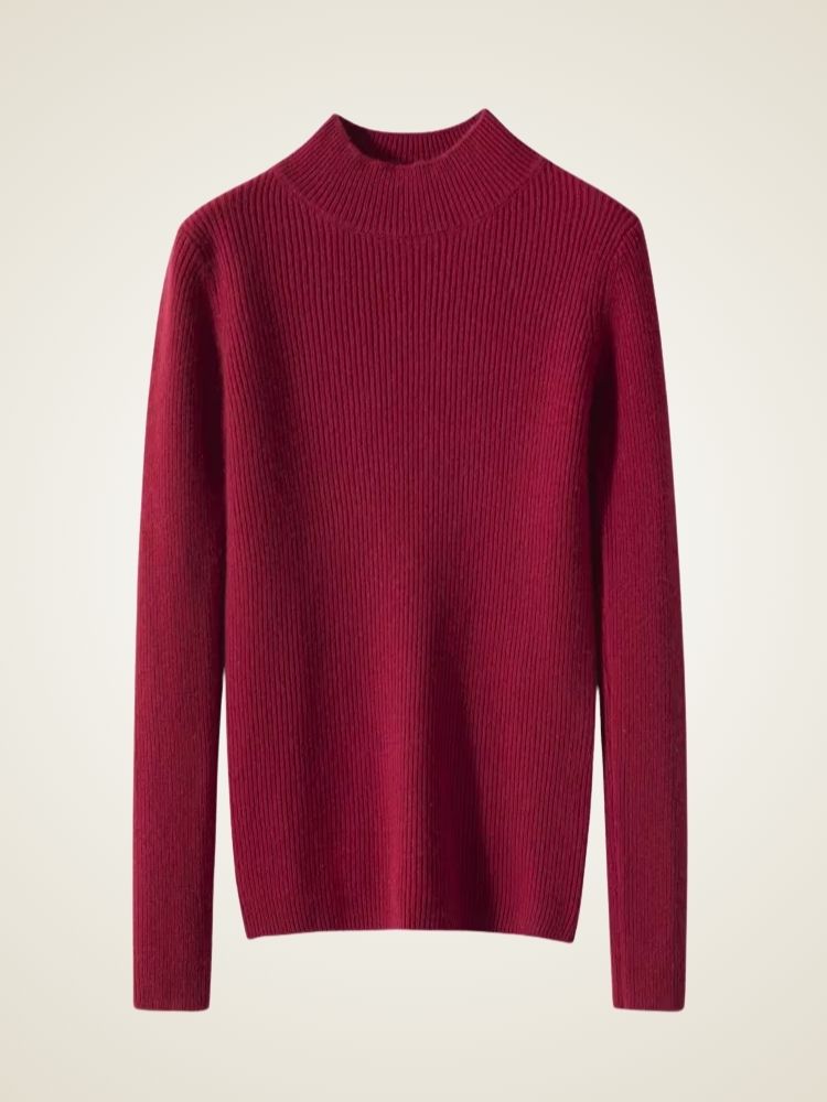 Lily - Mock Neck Cashmere Sweater | The Cashmere Studio