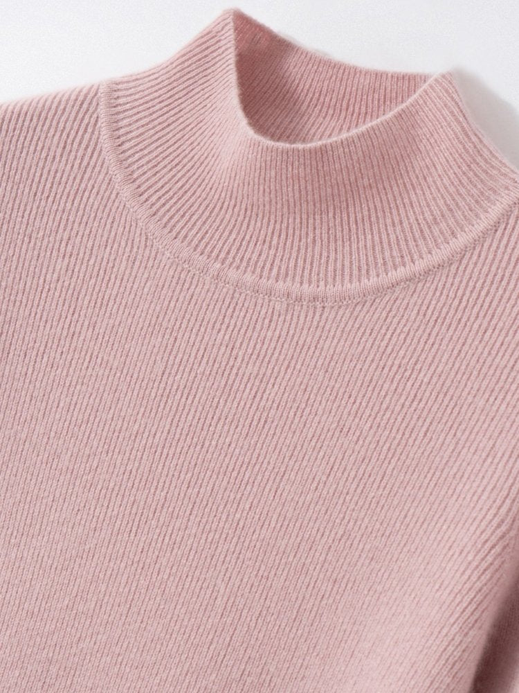 Jasirae - Mock Neck Cashmere Sweater | The Cashmere Studio