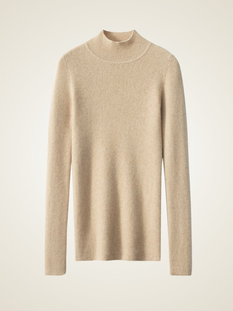 Jasirae - Mock Neck Cashmere Sweater | The Cashmere Studio