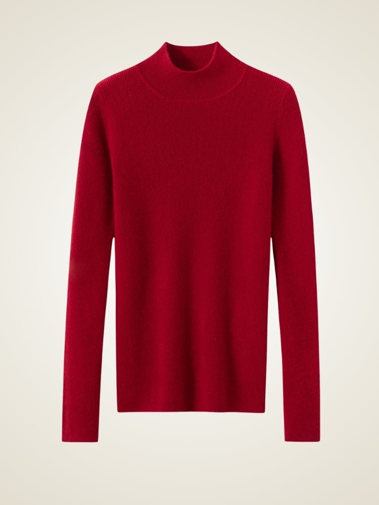 Jasirae - Mock Neck Cashmere Sweater | The Cashmere Studio