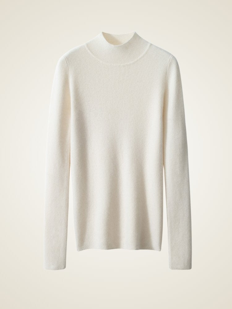 Jasirae - Mock Neck Cashmere Sweater | The Cashmere Studio