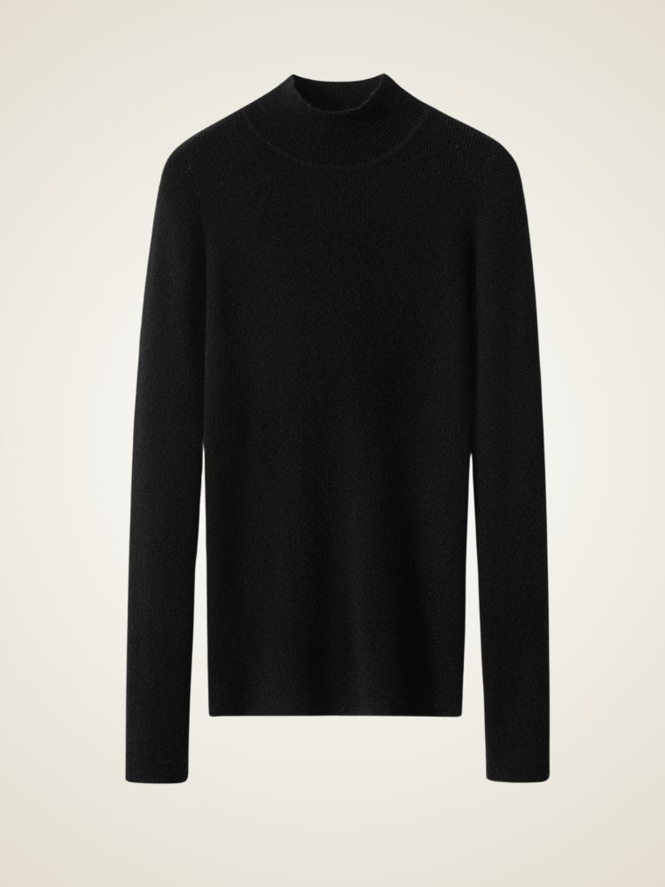 Jasirae - Mock Neck Cashmere Sweater | The Cashmere Studio